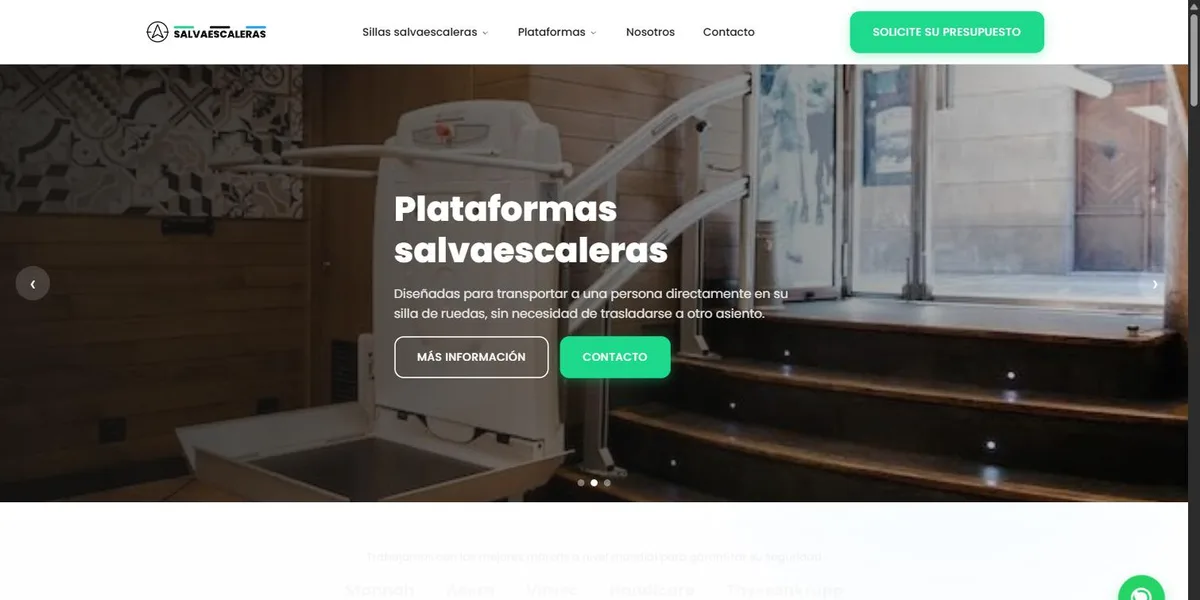 Salvaescaleras — sitio de sillas y plataformas salvaescaleras